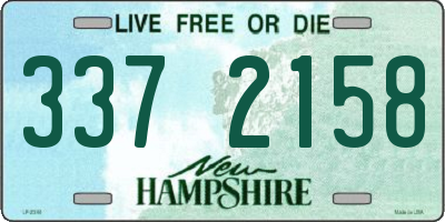 NH license plate 3372158