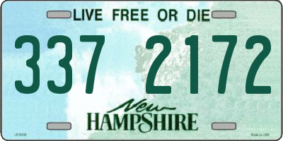 NH license plate 3372172