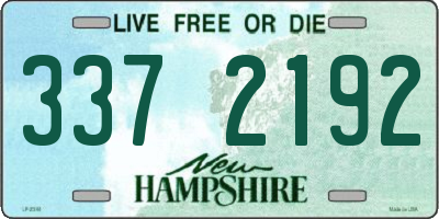 NH license plate 3372192