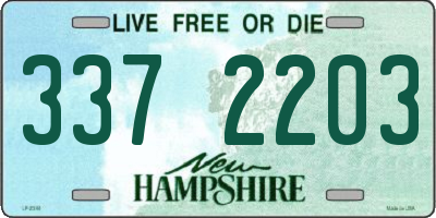 NH license plate 3372203