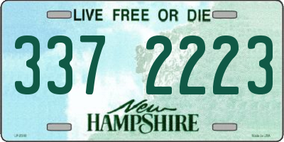 NH license plate 3372223