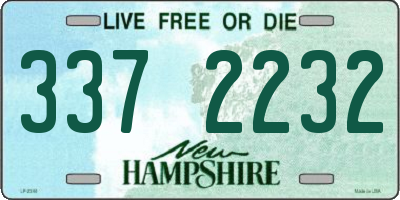 NH license plate 3372232
