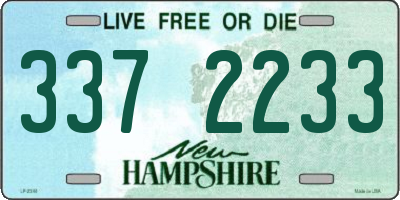 NH license plate 3372233