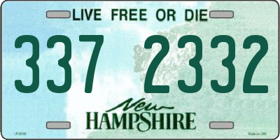 NH license plate 3372332