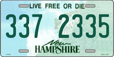 NH license plate 3372335