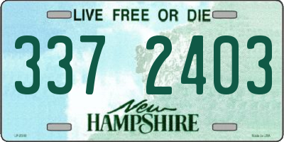 NH license plate 3372403