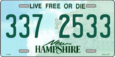 NH license plate 3372533