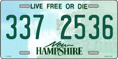 NH license plate 3372536