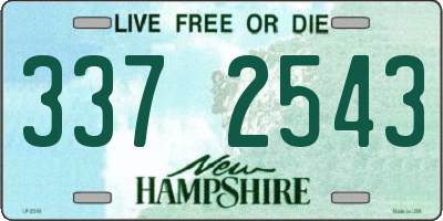 NH license plate 3372543