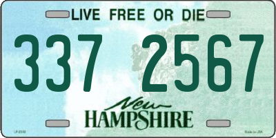 NH license plate 3372567