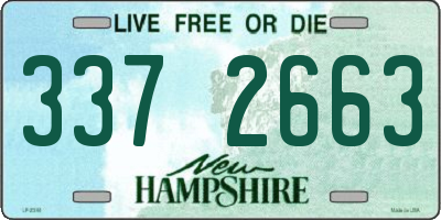 NH license plate 3372663