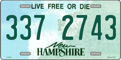 NH license plate 3372743