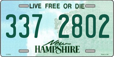 NH license plate 3372802