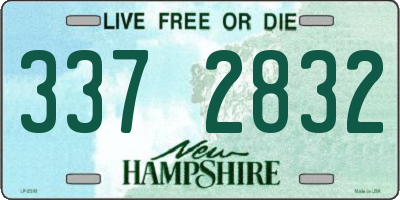 NH license plate 3372832