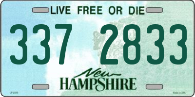 NH license plate 3372833