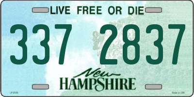 NH license plate 3372837