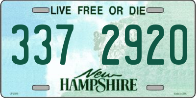 NH license plate 3372920