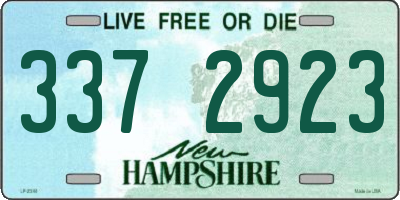 NH license plate 3372923