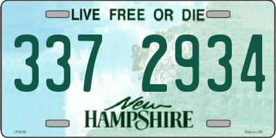 NH license plate 3372934