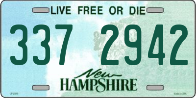 NH license plate 3372942