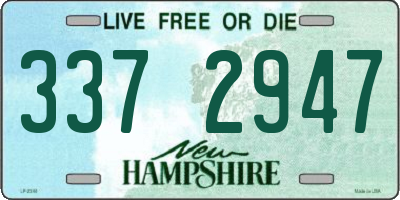 NH license plate 3372947