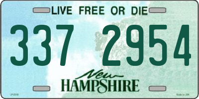 NH license plate 3372954