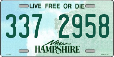 NH license plate 3372958