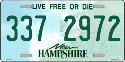 NH license plate 3372972
