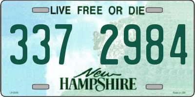 NH license plate 3372984