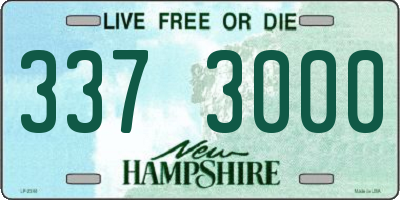 NH license plate 3373000