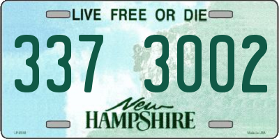 NH license plate 3373002