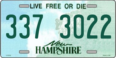 NH license plate 3373022