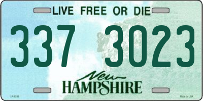 NH license plate 3373023