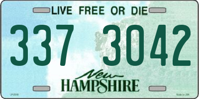 NH license plate 3373042