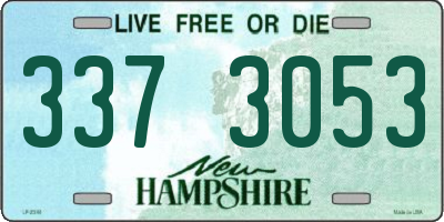 NH license plate 3373053