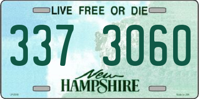 NH license plate 3373060