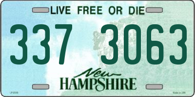 NH license plate 3373063