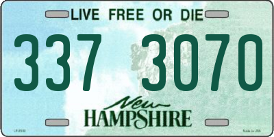 NH license plate 3373070