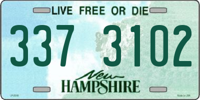 NH license plate 3373102
