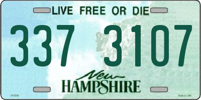 NH license plate 3373107
