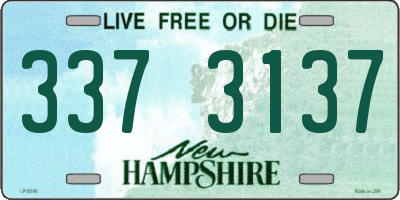 NH license plate 3373137
