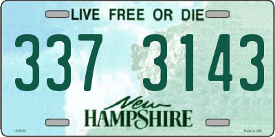 NH license plate 3373143