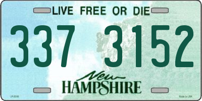 NH license plate 3373152