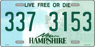 NH license plate 3373153