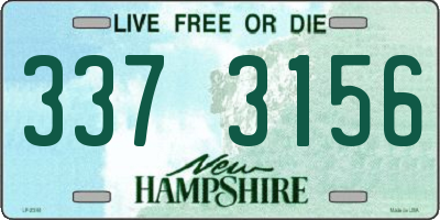 NH license plate 3373156