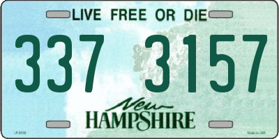 NH license plate 3373157