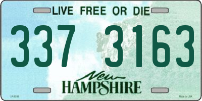 NH license plate 3373163