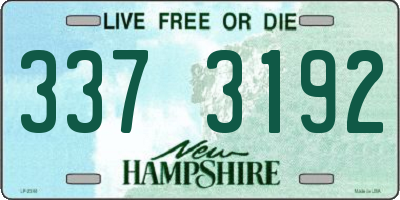 NH license plate 3373192