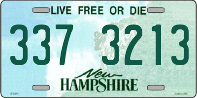 NH license plate 3373213