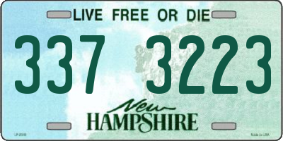 NH license plate 3373223